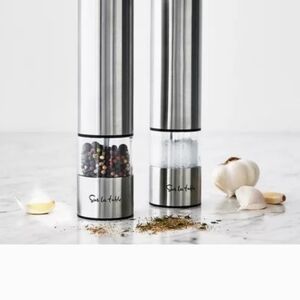 Sur La Table Electric Stainless Steel Salt And Pepper Set New NO Box